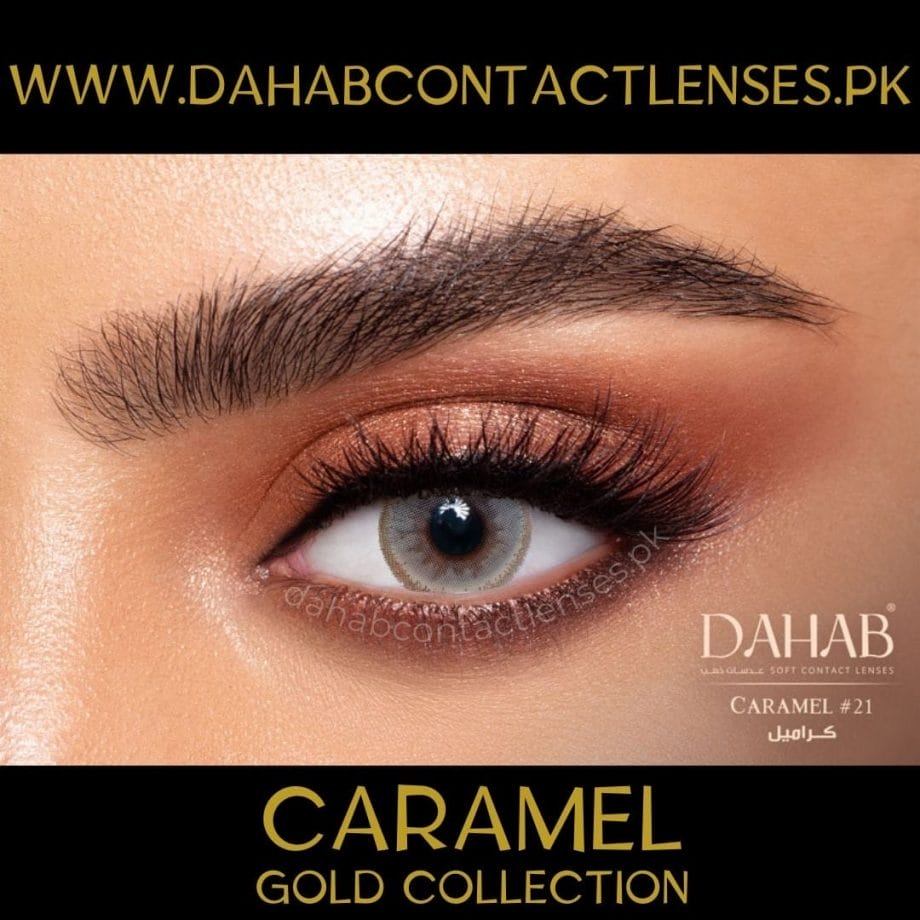 Buy Dahab Caramel Eye Contact Lenses - Gold Collection - dahabcontactlenses.pk
