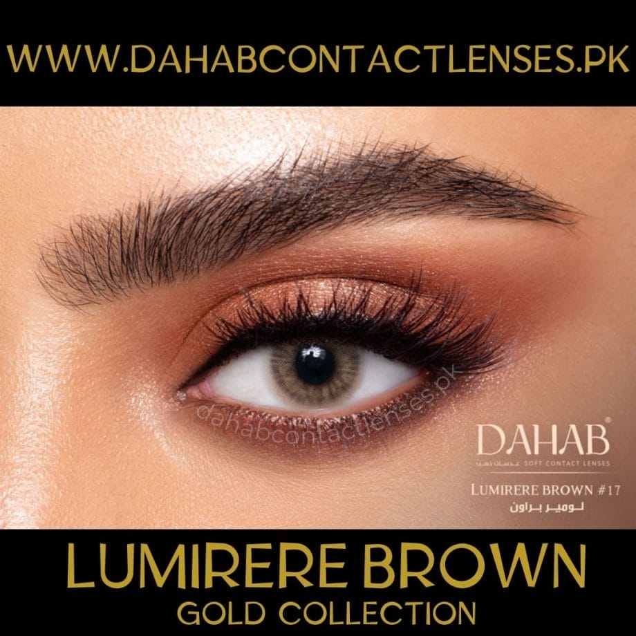 Buy Dahab Lumirere Brown Eye Contact Lenses - Gold Collection - dahabcontactlenses.pk