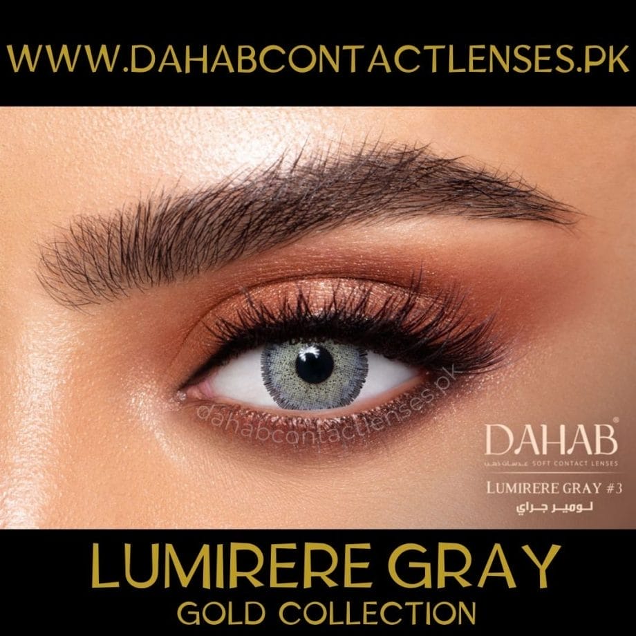 Buy Dahab Lumirere Gray Eye Contact Lenses - Gold Collection - dahabcontactlenses.pk