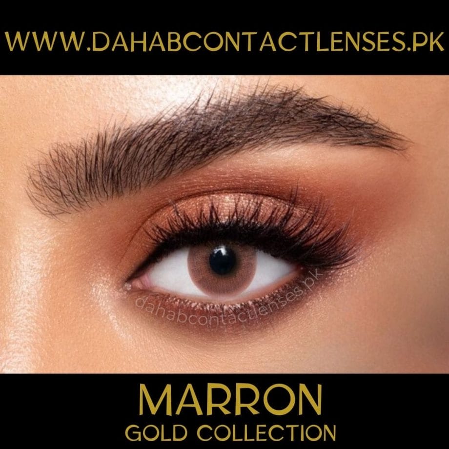 Buy Dahab Marron Eye Contact Lenses - Gold Collection - dahabcontactlenses.pk
