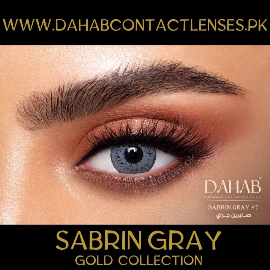 Buy Dahab Sabrin Gray Eye Contact Lenses - Gold Collection - dahabcontactlenses.pk